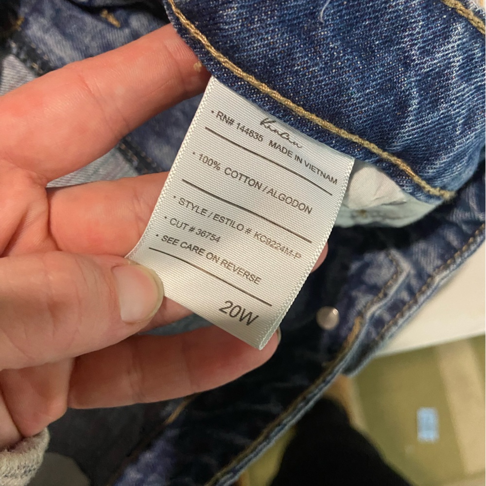 Kancan Jeans Size 20W Relaxed Fit Rainbow Thread Distressed High Rise Denim - Picture 6 of 10